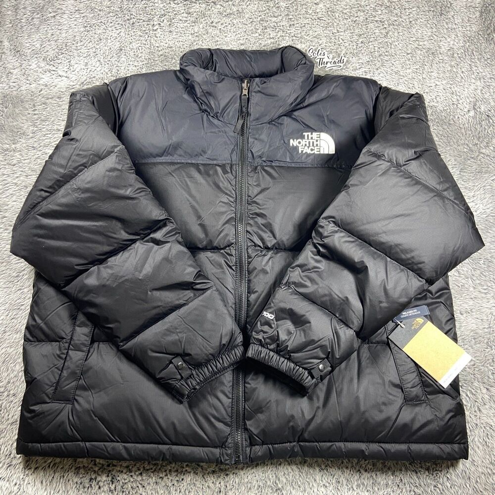 The North Face 96 Retro Nuptse Women Plus Jacket Size 2X Black White $330